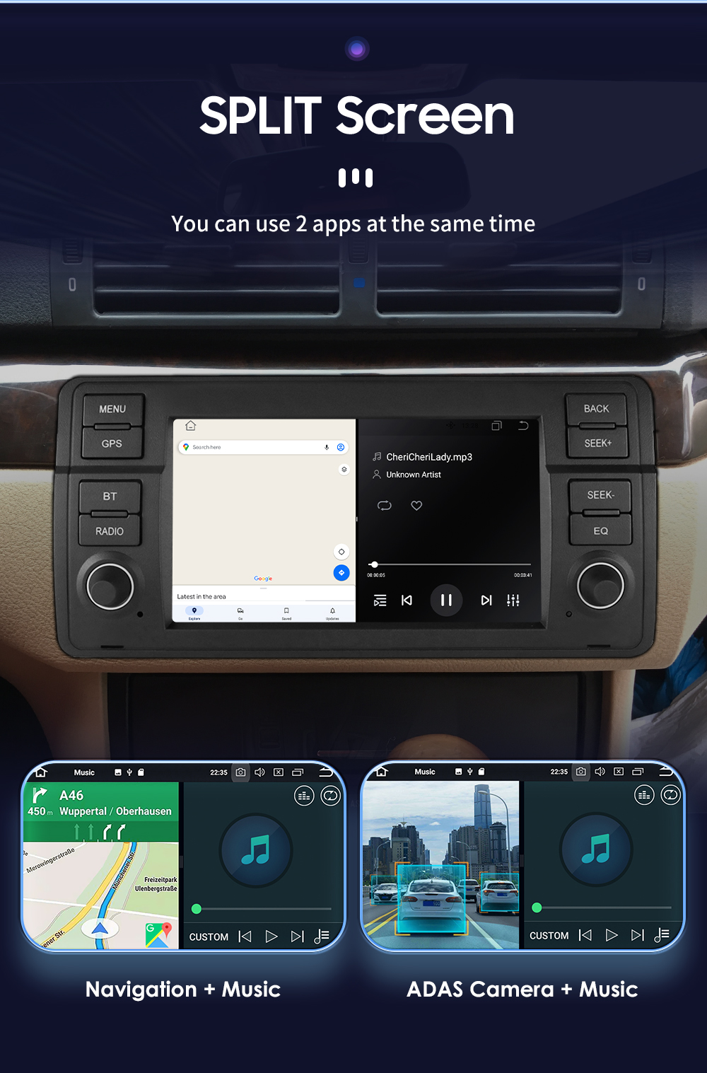 Acheter Hizpo Carplay 4G-LTE 1Din Android Auto Radio pour BMW E46