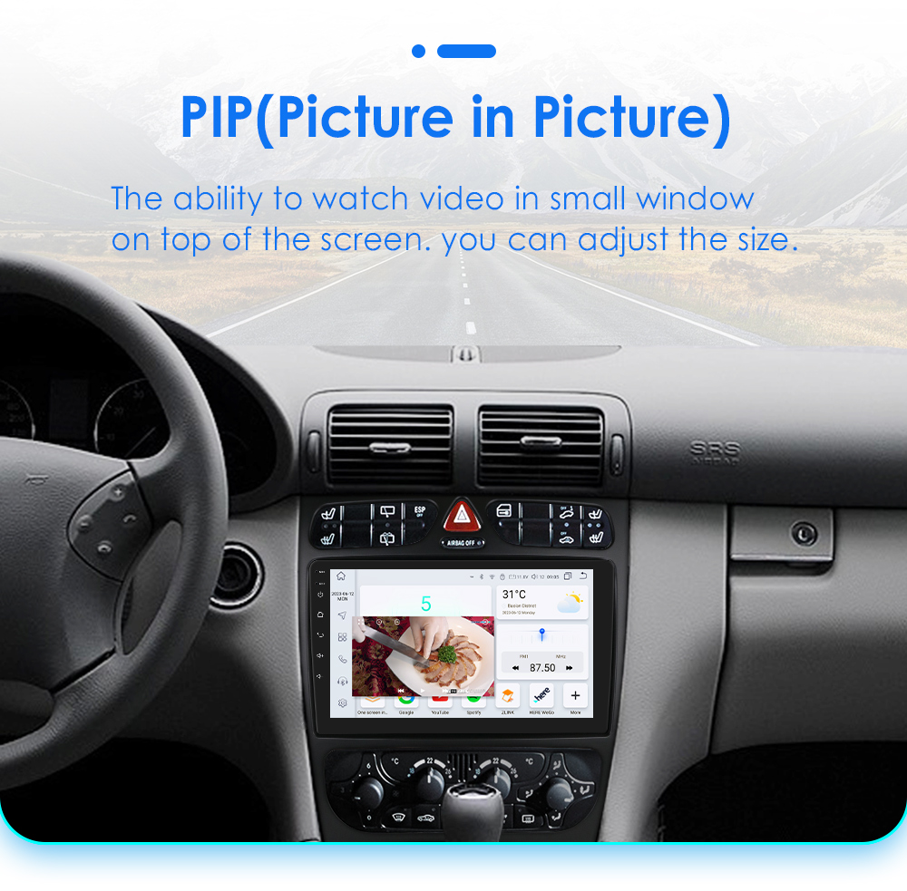 for Mercedes Benz W168 W203 W209 Radio GPS CarPlay Android 12 Car Stereo  WiFi BT