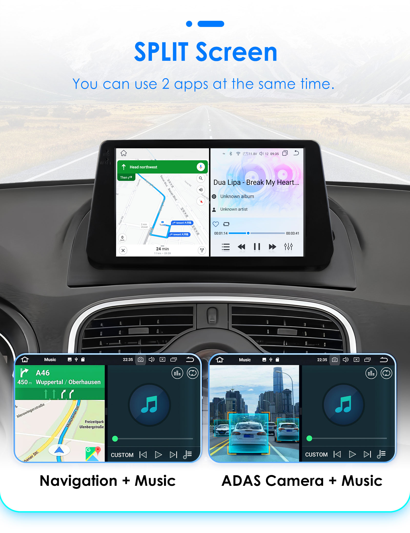 Autoradio Android 13 Pour Renault Kangoo 2009-2018 – écran Tactile 9 Pouces, Carplay, Android Auto, GPS, Caméra De Recul - 10