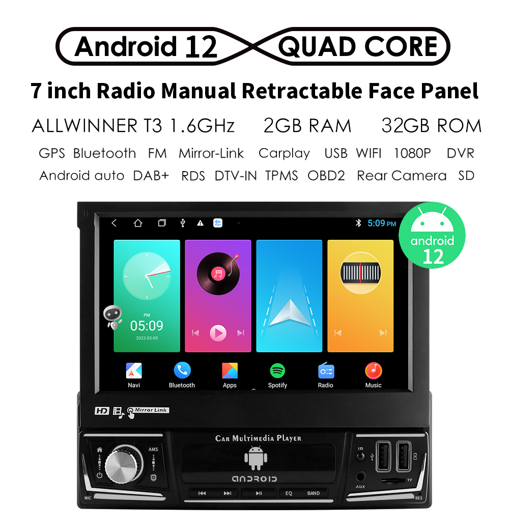 Autoradio 2 Din Poste Radio Voiture USB RoverOne® CarPlay Android