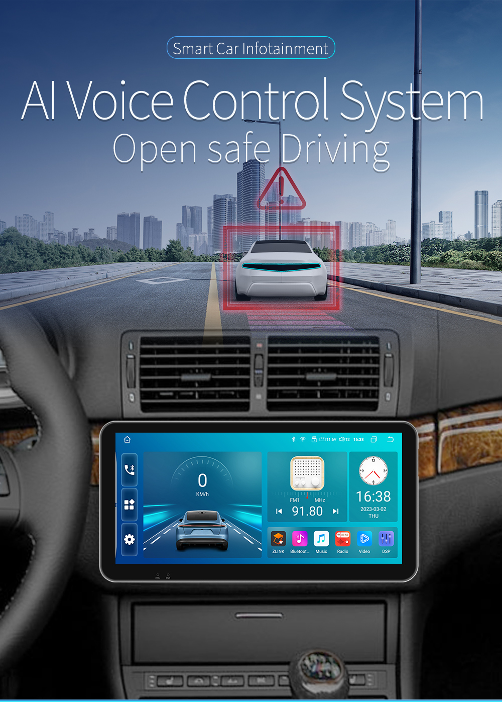 thumbnail image 2 of Eonon E46X7 9" Android 14 Car Radio GPS Navi For BMW E46 320 325 323 M3 - WiFi, CarPlay, OBD2, Camera Support 2 of 5
