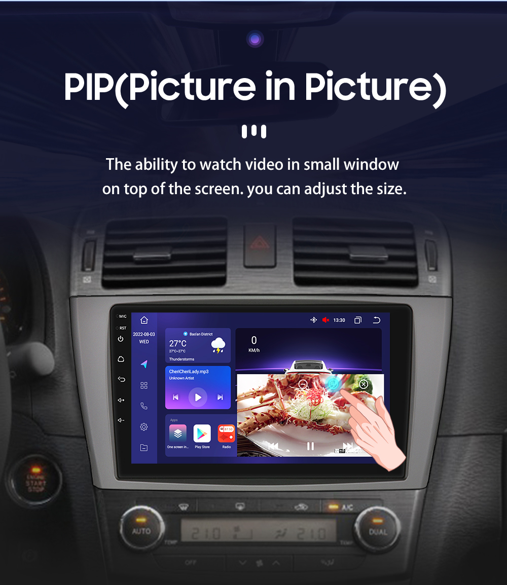 2G+64G Wireless Carplay Android Autoradio per Toyota Prius 3 XW30 2009-2015 9 Pollici Autoradio 2 Din con Android Auto GPS Navi WiFi Mirror Link Bluetooth FM/RDS Radio EQ/USB/SWC Telecamera Posteriore