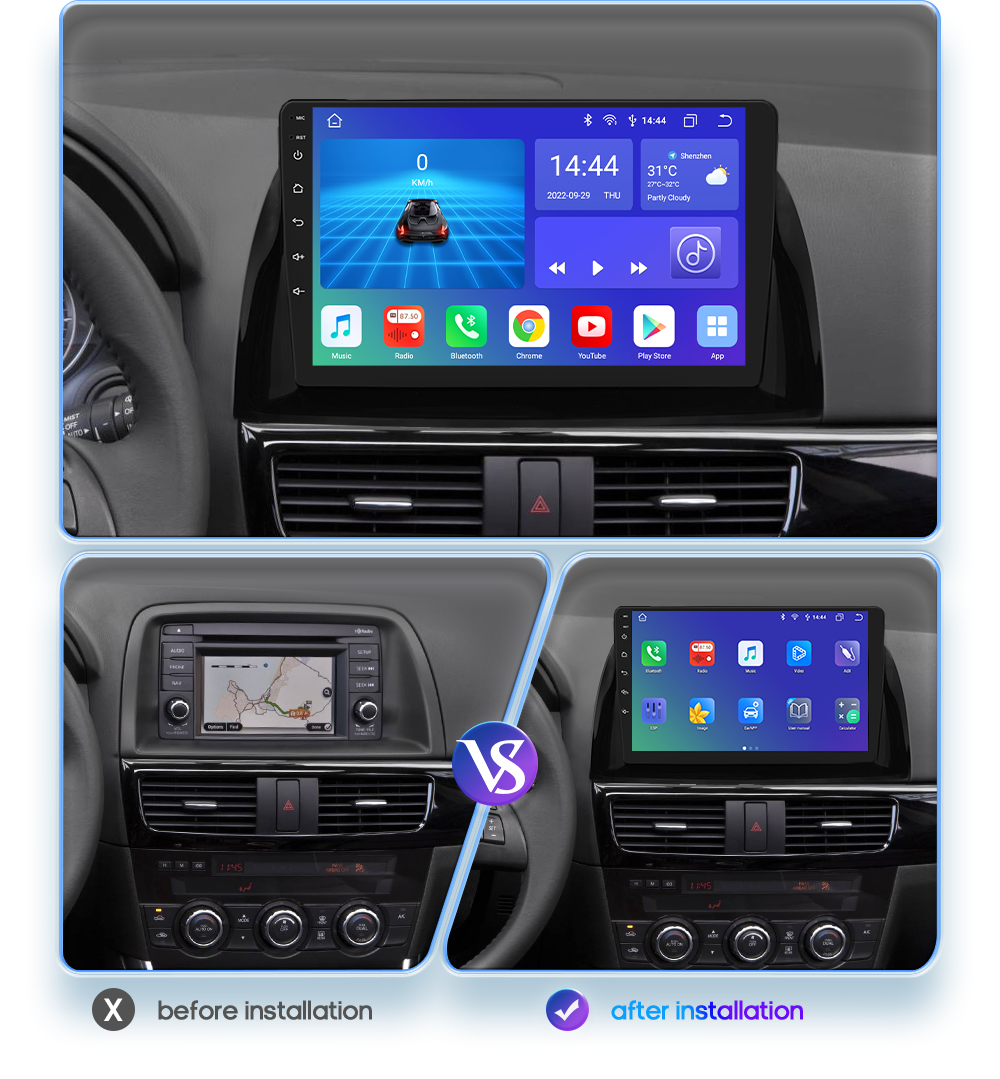 For Mazda CX5 CX-5 2012-2015 Android 12 Car Stereo GPS Radio